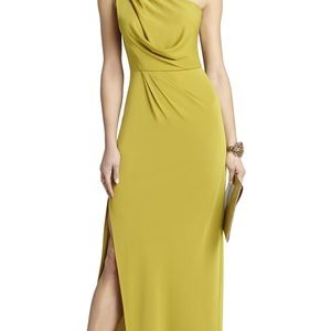 BCBG One-Shoulder Evening Gown